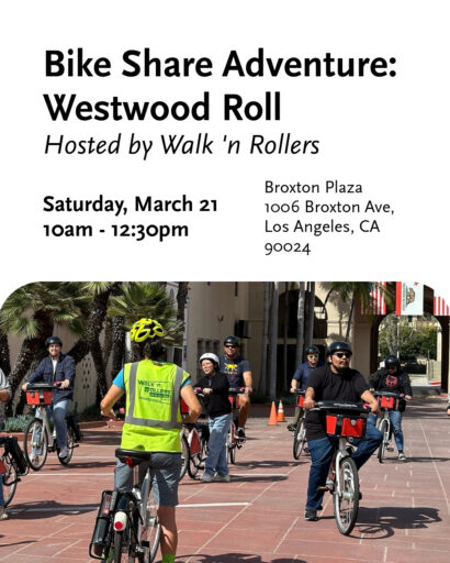 Community ride poster led by Walk 'n Rollers